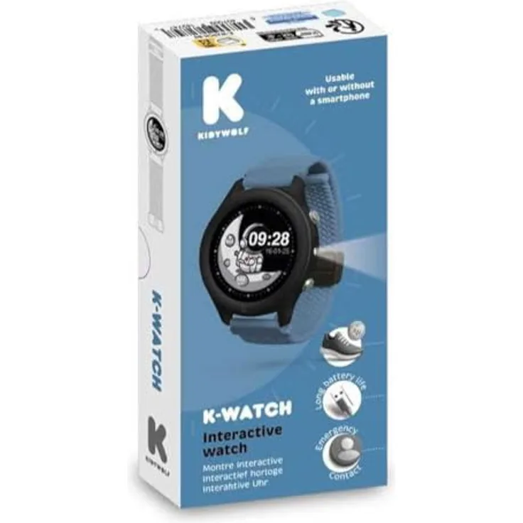KIDYWOLF K-Watch, Vernetzte Smartwatch in Blau mit vielseitigen Funktionen