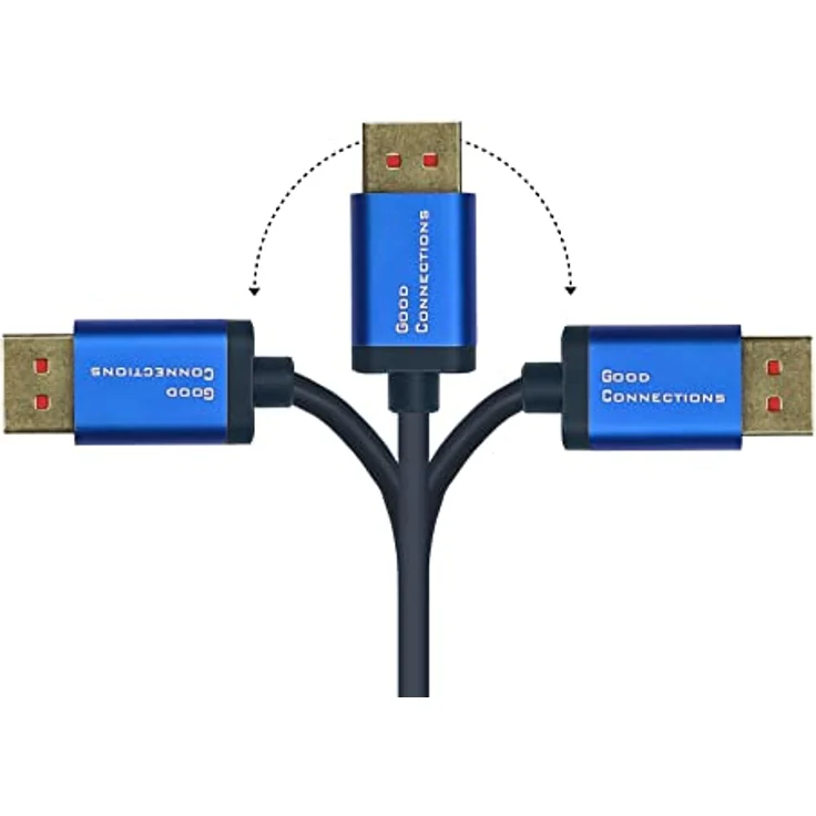 Good Connections® SmartFLEX DisplayPort 1.4 Kabel - 8K UHD-2 / 4K UHD - Dunkelblau - 2 m – Bild 4