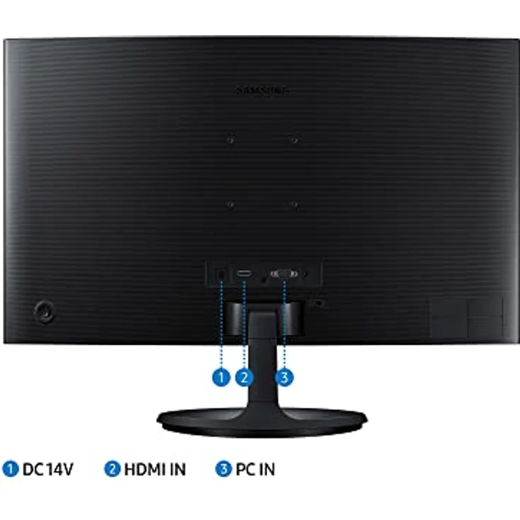 Samsung S36C Essential Monitor S24C364EAU, Curved, 24 Zoll, VA-Panel, Full HD-Auflösung, AMD FreeSync, 4 ms Reaktionszeit, Bildwiederholrate 75 Hz, Schwarz – Bild 4