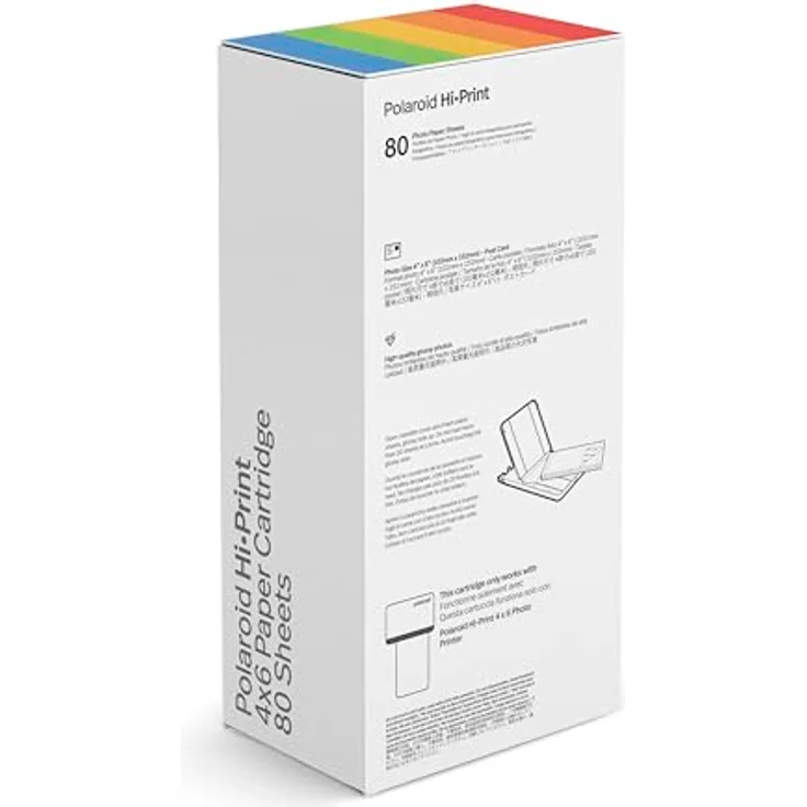 Polaroid Hi-Print 4x6 Paper Cartridge, Sofortbildpapier für Polaroid Hi-Print Drucker, 80 Bögen, Weiss – Bild 3