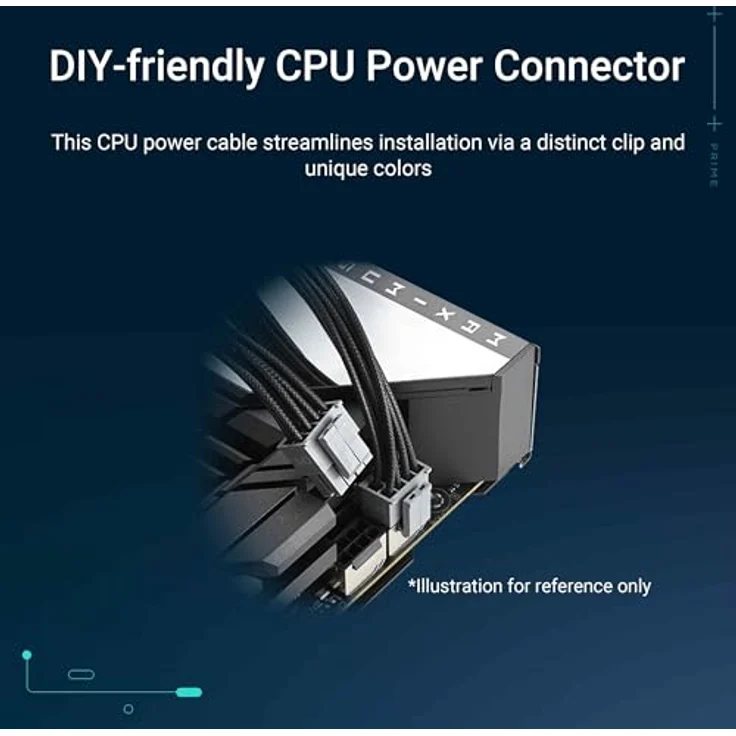 Asus Prime 750W Netzteil ATX 80PLUS® Bronze, White Edition, effiziente Stromversorgung für PCs und Gaming-Rigs, Lüfter mit Doppelkugellagern – Bild 5