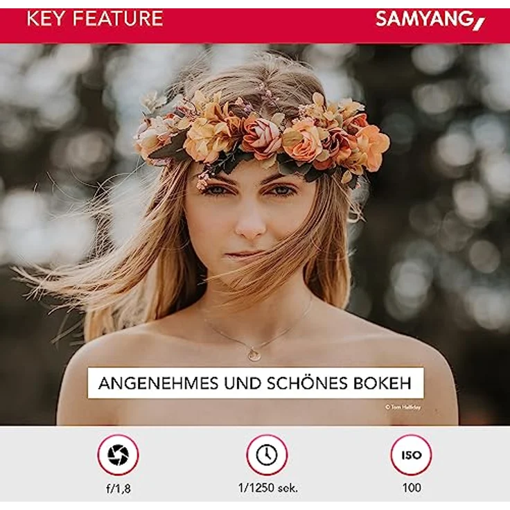 Samyang AF 75 mm F1.8 FE ( Tiny but Premium ) ? Porträt Objektiv Autofokus Vollformat und APS-C Festbrennweite Sony E Mount für Sony A9 II A7 III A6600 A6500 A6400 A6300 A6000 A5100 A5000 Nex Kamera – Bild 5