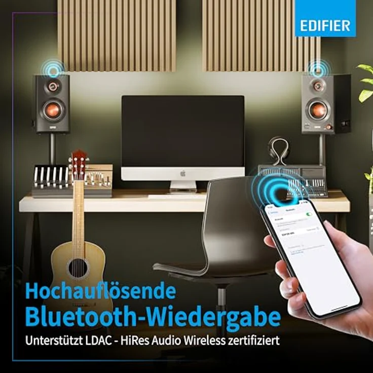 Edifier MR5 Black, Aktiver 3-Wege Studiomonitor mit 110 W RMS, Bluetooth 6.0 und vielseitigen Anschlussmöglichkeiten – Bild 7
