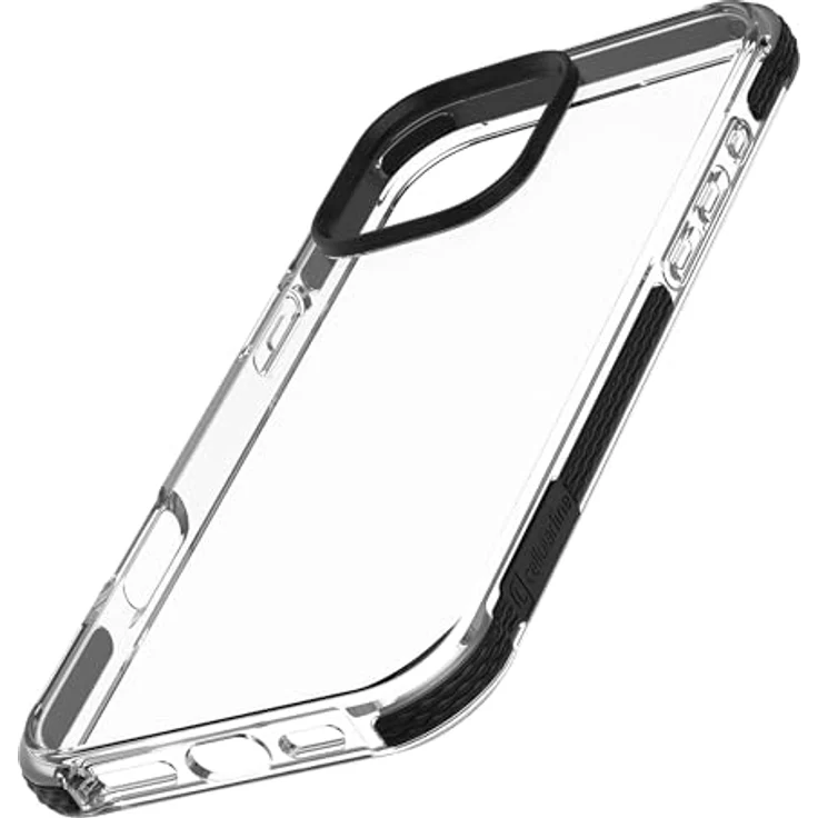 Cellularline Schutzhülle für iPhone 16 Pro, stoßfest, transparent, antibakteriell, Tetra-Force-Schock-Twist-Schutzhülle für iPhone 16Pro