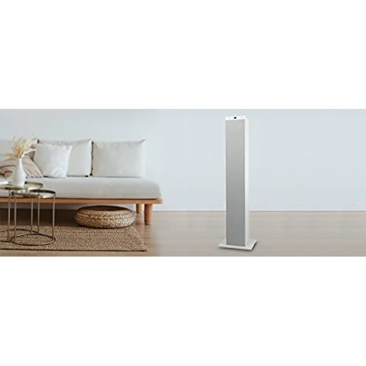 MUSE Bluetooth Turm M-1250 BTW, Weiß, 100 W Standlautsprecher mit integriertem Subwoofer und UKW-Radio – Bild 2