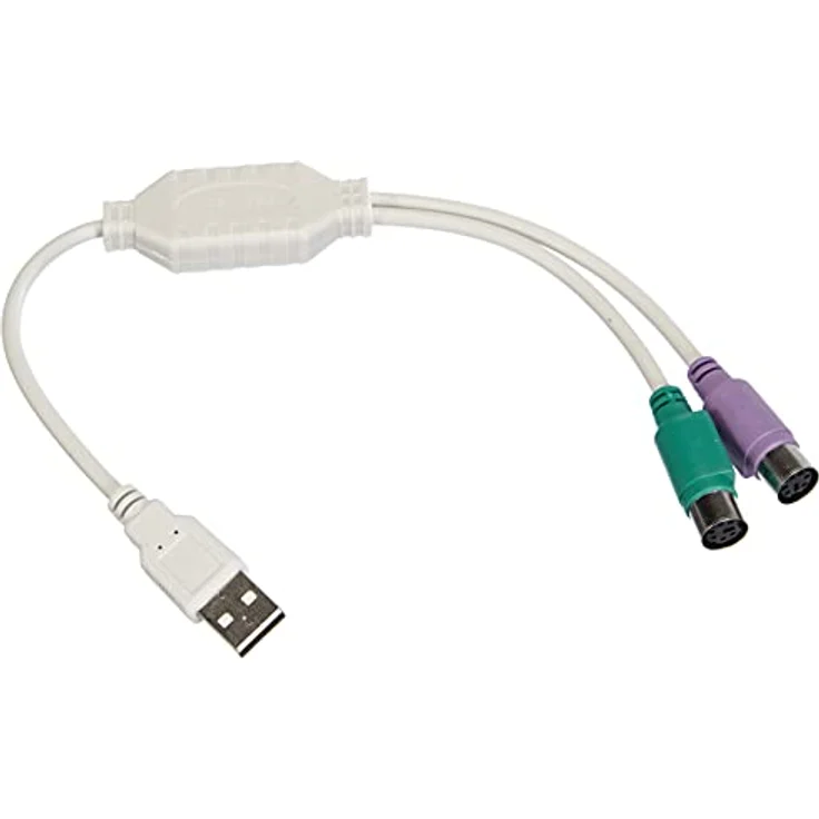 AKYGA AK-AD-15 USB A Stecker auf 2X PS-2 Buchse Y Maus Adapter mit Kabel 25cm – Bild 2