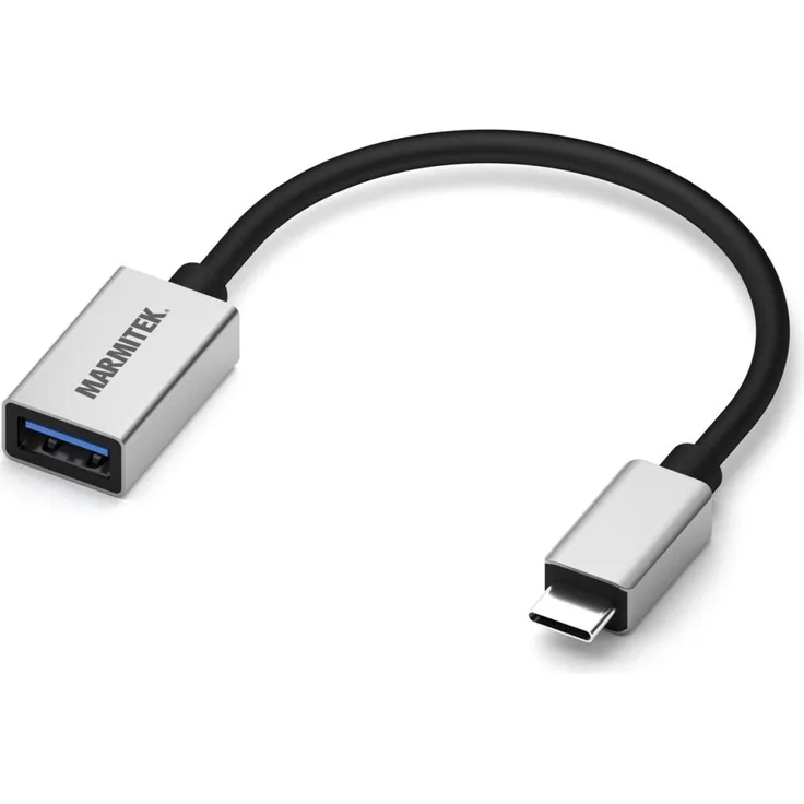 Marmitek USB C auf VGA Adapter Kabel, Thunderbolt 3 zu VGA Anschluss, 15 cm langlebiges Gummikabel, hochwertiges Aluminiumgehäuse