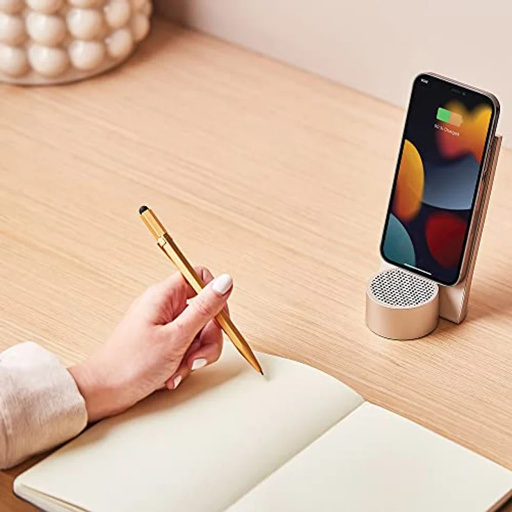 Lexon CITY ENERGY PRO, Telefonständer mit kabellosem Ladegerät und Bluetooth-Lautsprecher, mehrere Farben – Bild 8