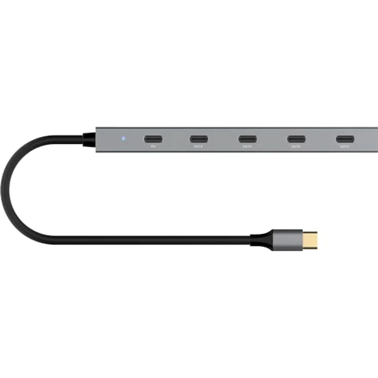 InLine USB-C Hub 4X USB-C, mit Power Delivery 100 W und USB 3.2 Gen.2, Aluminium, 10 Gb/s, für MacBook, Smartphone, Tablet, Windows, 35392E – Bild 5