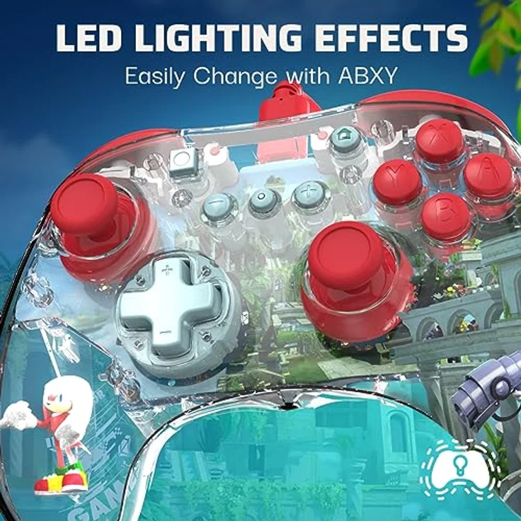 PDP REALMz Wired LED Light-up Pro Controller: Knuckles For Nintendo Switch & Nintendo Switch - OLED Model – Bild 4
