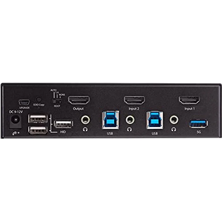 StarTech.com 2 Port HDMI KVM-Switch - Einzelmonitor 4K 60Hz Ultra HD HDR - HDMI 2.0 KVM Umschalter mit 2 Port USB-3.0-Hub (5 Gbit/s) und 4X USB 2.0-HID, Audio - Hotkey - TAA (SV231HU34K6) – Bild 5