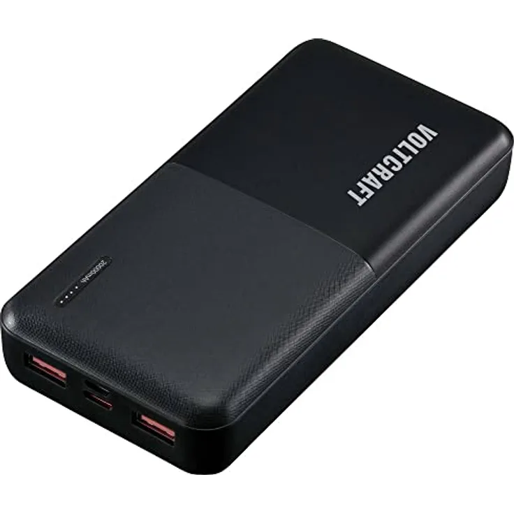VOLTCRAFT PB-19C-M Powerbank 20000 mAh Power Delivery, Quick Charge LiPo Schwarz