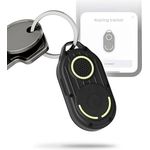 Rolling Square AirNotch Pro, Bluetooth Tracker mit Apple Find My Kompatibilität, 360° Sound, Austauschbare Batterien, Wasserdicht, Leuchtend, Schwarz