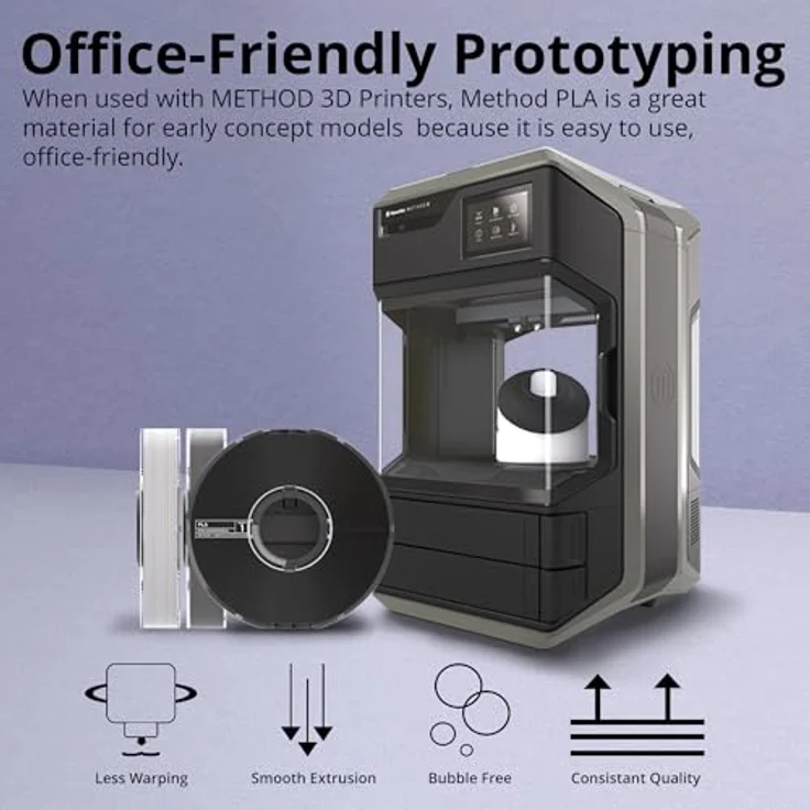 MakerBot METHOD PLA-Filament True White, 0,75 kg, präzise Qualität mit Smart Spule und RFID-Chip – Bild 3