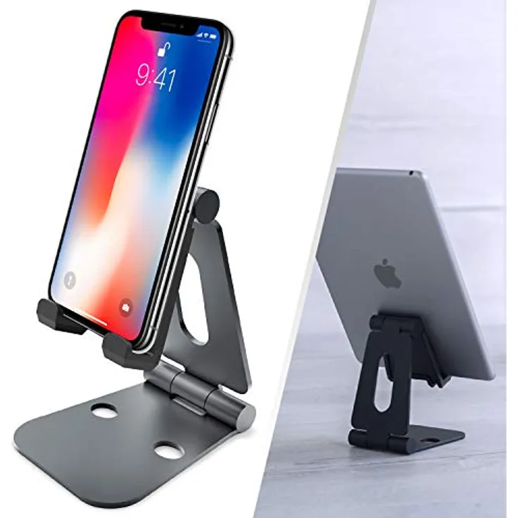 Desire2 Tablette Stand Multi-Angle Portable Halter für Tabletten 7-10 Zoll und Smartphones Leichte Durable Aluminium Body Kompatibel für