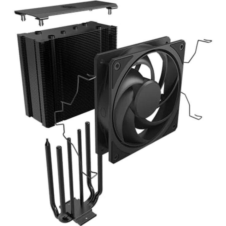 Cooler Master Hyper 212 3DHP Black, Tower-CPU-Kühler mit 4-Pin PWM Anschluss und geringer Geräuschentwicklung, schwarz – Bild 6