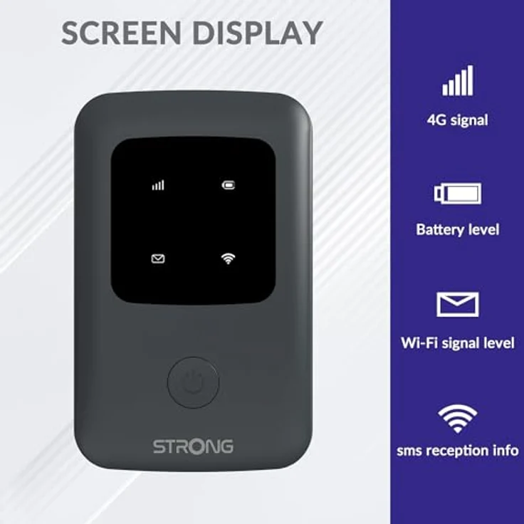 STRONG 4G Mobiler Hotspot, tragbarer WLAN Router, 150 Mbit/s, ideal für Reisen, Messen und Studenten, Schwarz – Bild 5