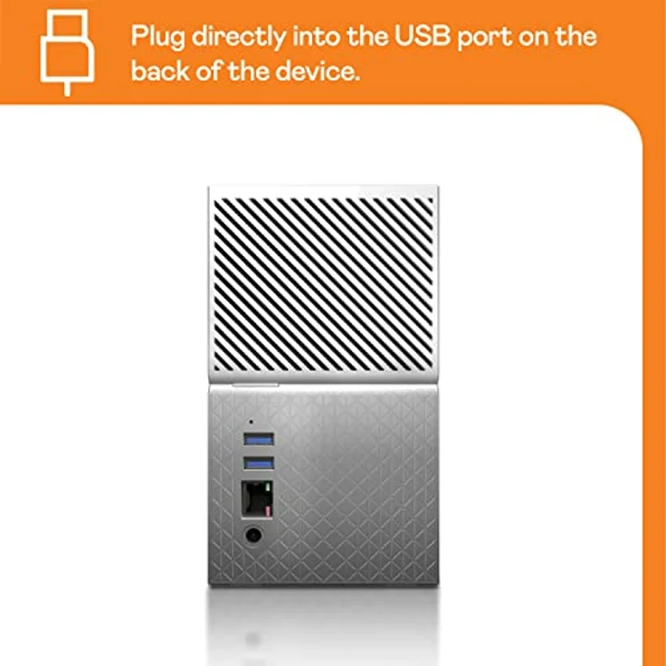 WD My Cloud Home Duo 8 TB Persönlicher Cloudspeicher - externe Festplatte 2-Bay - WLAN, USB 3.0. Backup, Videostreaming - WDBMUT0080JWT-EESN – Bild 6