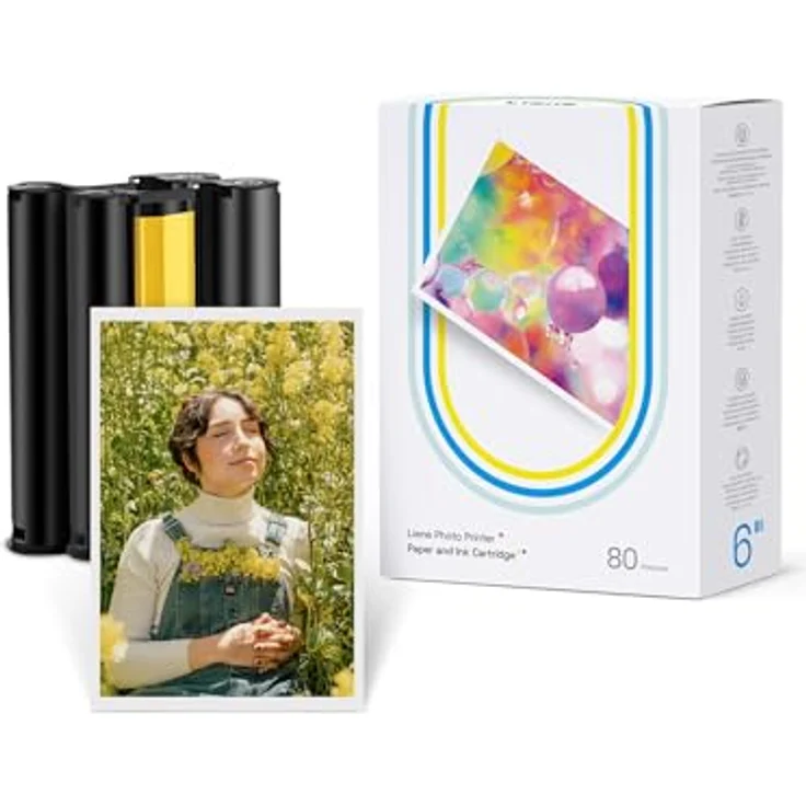 Liene Fotopapier 4x6 Photo Printer Paper 80 Sheets & 2 Ink, langlebig und praktisch, kompatibel mit allen Druckermodellen – Bild 2