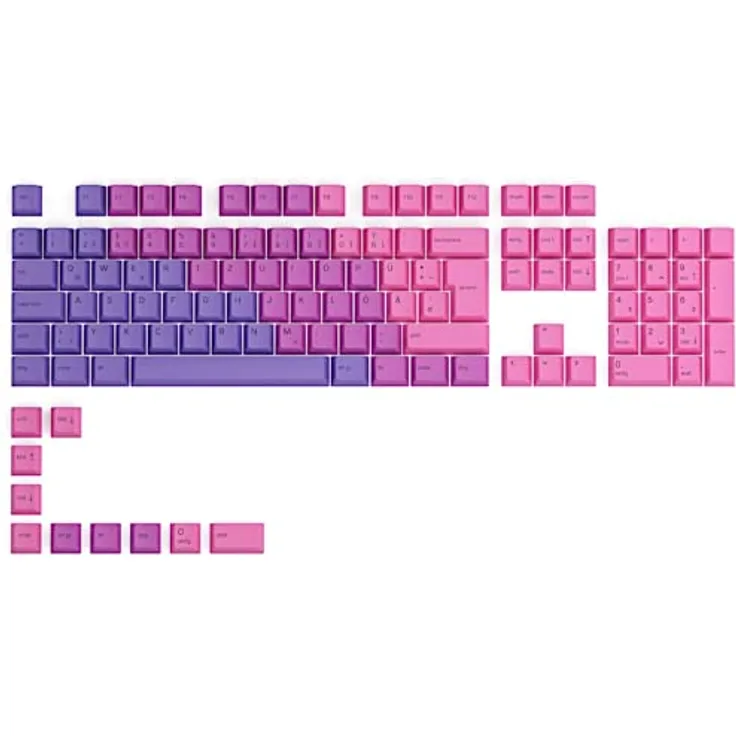 Glorious PC Gaming Race GPBT ISO DE-Layout Tastenkappen für Mechanische Tastatur, aus Ultra-Haltbarem PBT-Kunststoff zum Anpassen Mechanischer Tastaturen, 115 Undurchsichtige Tastenkappen