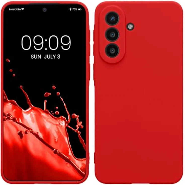 kwmobile Handyhülle für Samsung Galaxy A57 5G, weiches Silikon Case in Klassisch Rot, reißfest und rutschfest – Bild 1