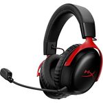 HYPERX Cloud III S, Over-ear Gaming Headset mit 120 Stunden Akkulaufzeit, Bluetooth, Schwarz, Rot