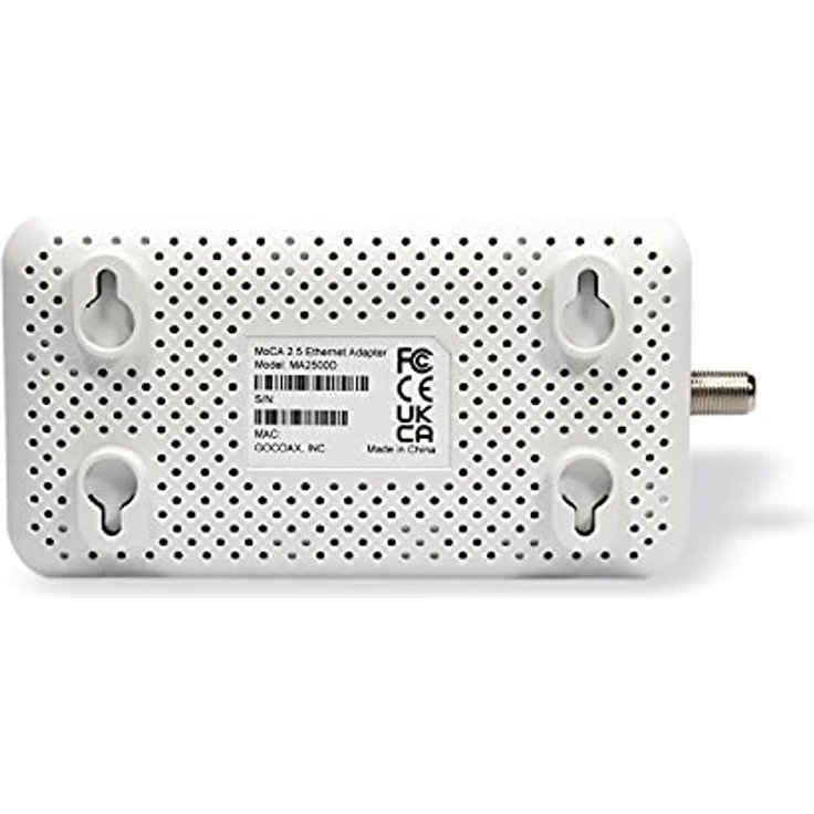 goCoax MoCA 2,5 Adapter mit 2.5 GbE Ethernet-Port, 2.5 Gbps Bandbreite mit vorhandenen Koaxialkabeln, Weiß (Einzelpackung, MA2500D) – Bild 5