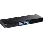 TRENDnet TEG-S17 16-Port Gigabit Switch, 16 x Gigabit RJ-45 Ports, 32Gbps Schaltleistung, lüfterloses Design, Metallgehäuse, internes Netzteil