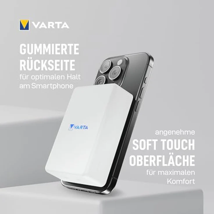 Varta Mag Pro Wireless PB 10000 mAh, Powerbank mit kabellosem Laden, 20W, Weiss – Bild 7