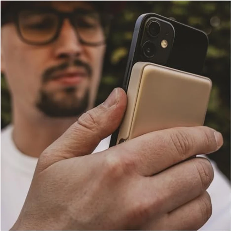 EMOS Powerbank WI 1031, 10.000 mAh, magnetischer externer Akku mit Passthrough und Wireless-Charging, USB-C-Port, Rosagold – Bild 4