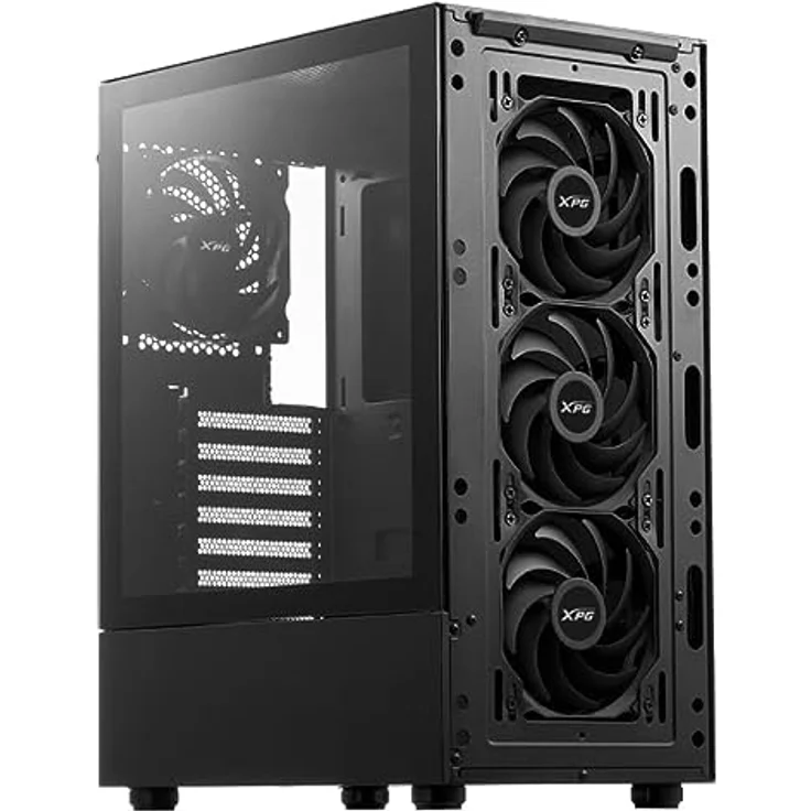 XPG Valor MESH (kompaktes ATX-Mid-Tower-Gehäuse, MESH-Frontpanel-Design, 3mm-gehärtetes Glas-Seitenpanel, vorinstallierte x4 120mm Lüfter) – Bild 4