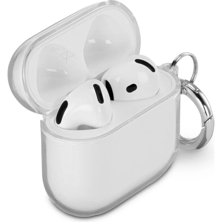 Hama Kopfhörer-Schutzhülle "Always Clear" für Ladecase Apple AirPods 4, transparent, kratzfest, rutschhemmend, Anti-Gelbstich – Bild 1