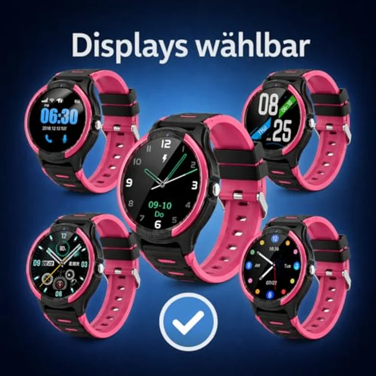 NikuTRAX Seniorenuhr NC120S 4G mit Sturzerkennung, Vitalmessung & GPS-Tracking – Berry Metallic – Bild 3