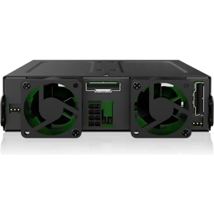ICY DOCK ExpressCage MB324V4P-B, 4-Bay U.2/U.3 PCIe 4.0 NVMe SSD Wechselrahmen, schraubenlose Trays für 5,25" Schacht, bis 64Gbps pro SSD – Bild 3