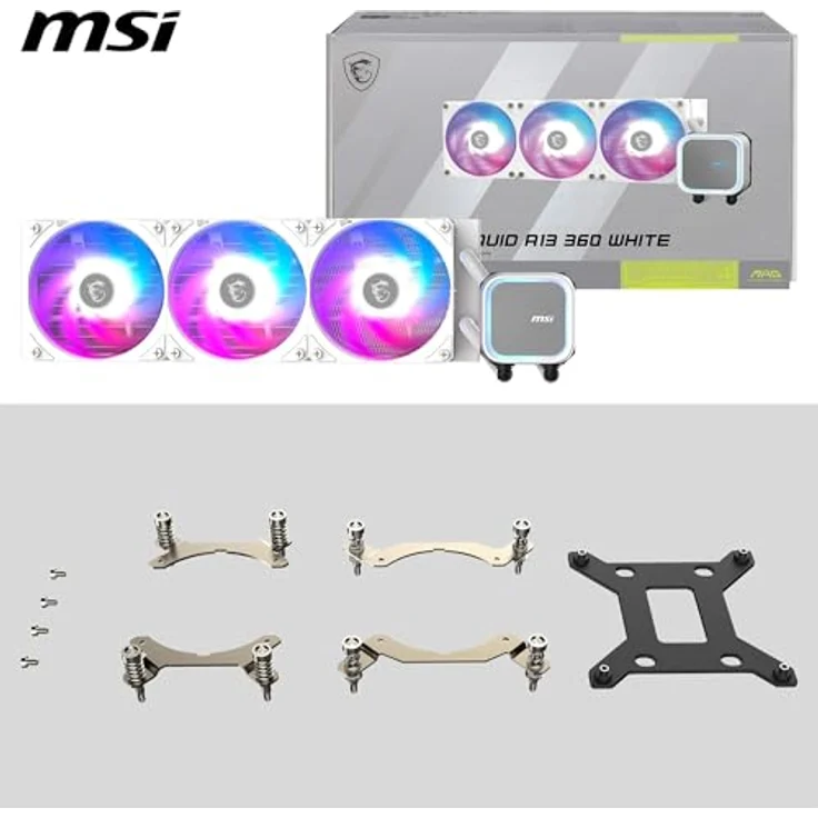MSI MAG CORELIQUID A13 360 WHITE, Gehäuselüfter mit kompakten Abmessungen und effizienter Kühlung – Bild 8