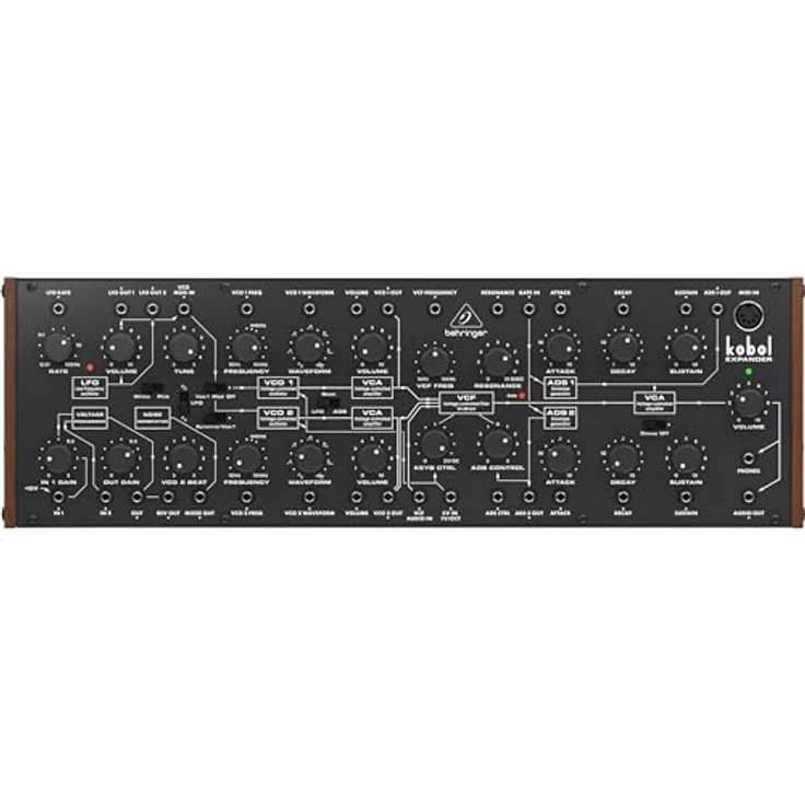 Behringer Kobol Expander, Analog Synthesizer im 19“ Desktop-Gehäuse mit 2 Oszillatoren, 32 CV und MIDI Anschlüssen – Bild 1