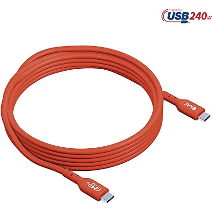 Club 3D CAC-1515 USB2 Typ-C Bi-Direktionales USB-IF Zertifiziertes Kabel 480Mb, PD 240W(48V/5A) EPR St./St. 4m – Bild 2