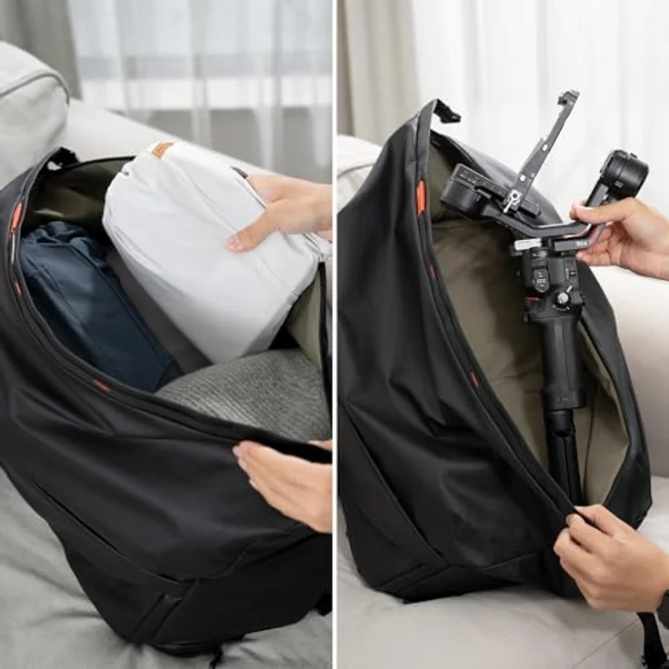 Pgytech OneMo Travel Backpack 35L, Kameratasche mit verstellbarem Trennsystem und kratzfester PU-Beschichtung, olivegrün – Bild 6