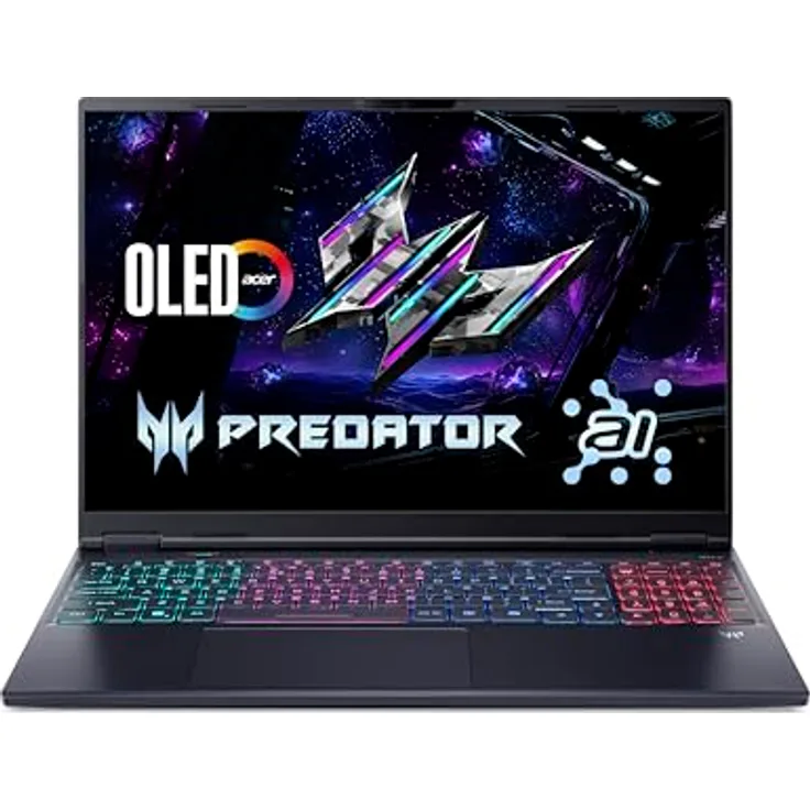 Acer Predator Helios Neo 16S AI (PHN16S-71-96VJ) Gaming Laptop, 16" WQXGA OLED 240Hz, Intel Core Ultra 9, 32GB RAM, 1TB SSD, NVIDIA GeForce RTX 5070 Ti, Windows 11, QWERTZ