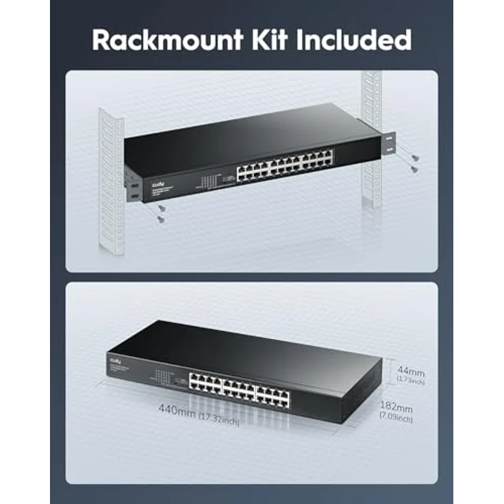 Cudy GS1024E 24-Port Light Smart Managed Gigabit Switch, Plug & Play, robustes Metallgehäuse, geschirmte Ports, QoS, VLAN, Rackmontage – Bild 5