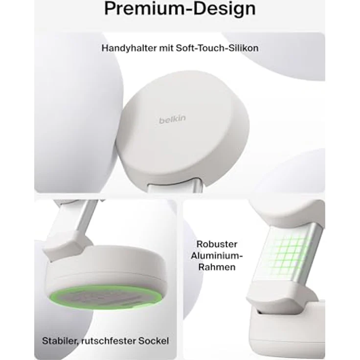Belkin UltraCharge Pro MagSafe Ladegerät, Induktive 2-in-1 Ladestation mit Qi2.2, 25W Schnellladung für iPhone 17 und Apple Watch Series 10, inkl. 45-W-Netzteil – Sandfarben – Bild 4