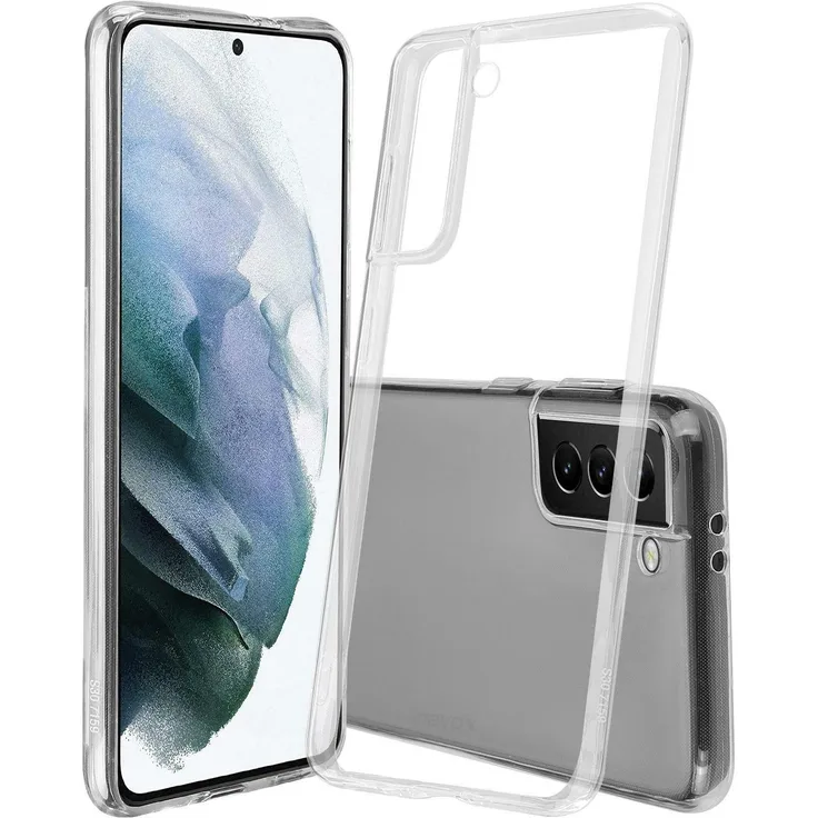 Nevox StyleShell Flex, transparente Smartphone Hülle für Samsung Galaxy S23 FE, 0,7 mm dünn, optimaler Schutz gegen Schmutz und Kratzer