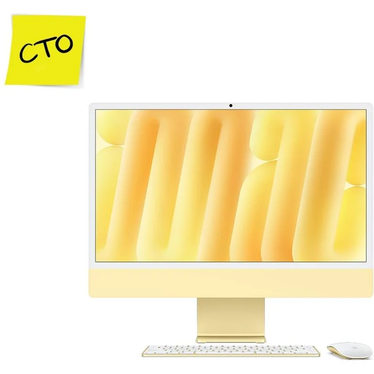 Apple iMac 24" CTO, 4.5K Retina, M4 8-core, 16 GB RAM, 256 GB SSD, Gelb