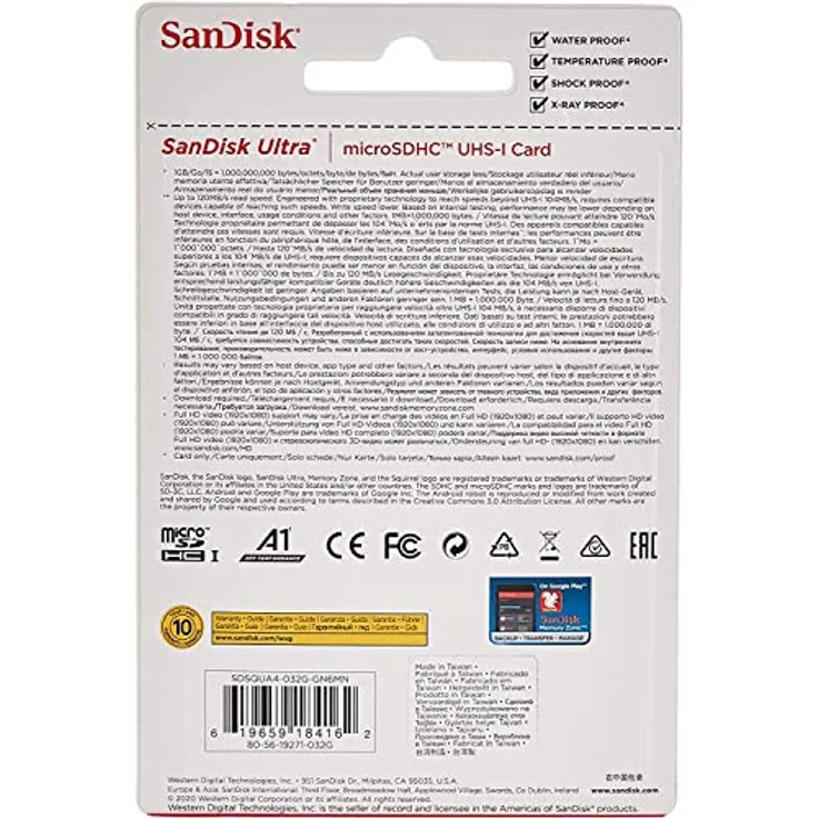 SanDisk Ultra - Flash-Speicherkarte - 32 GB - A1 - Class10 - microSDXC UHS-I (SDSQUA4-032G-GN6MN) – Bild 3