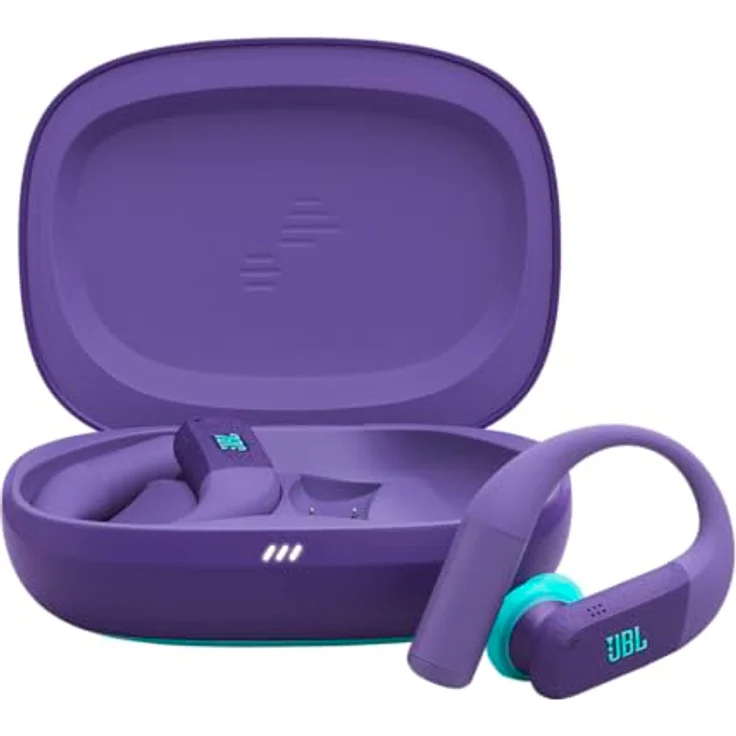 JBL Endurance Peak 4, In-Ear-True-Wireless-Sport-Kopfhörer mit Bluetooth, Noise Cancelling, 48 h Akkulaufzeit, IP68 Wasser-/Staubschutz, JBL Pure Bass Sound, lila – Bild 1