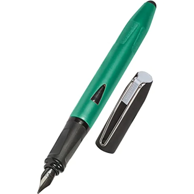 Online Füller Switch Plus, Patronen-Füller & Touchpen in einem, für Tablets & Smartphones, Multifunktions-Stift inkl. Kombi Tintenpatrone, Grün, Iridiumfeder Federstärke M, 1 Stück (1er Pack)
