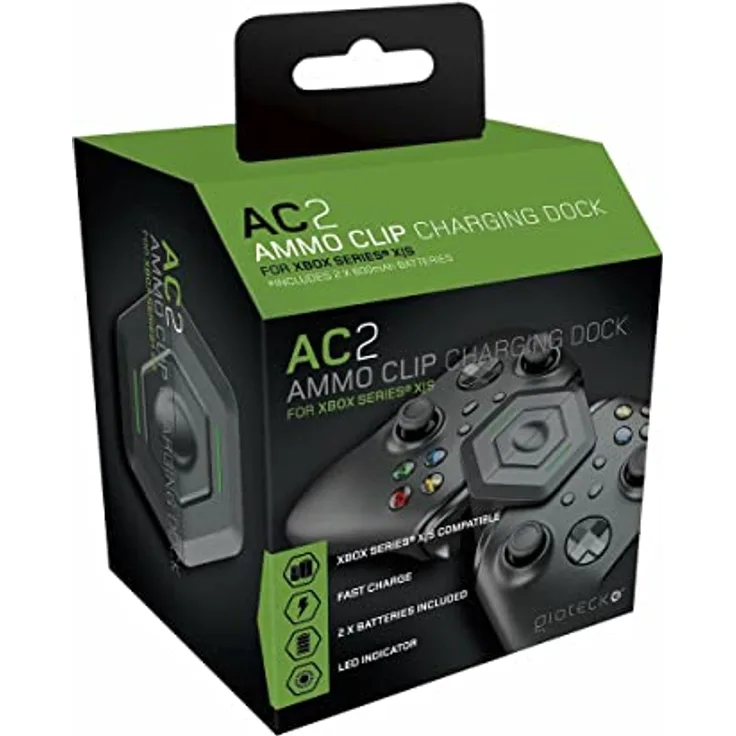 Gioteck Ammo Clip AC-2 für X-Box Series Controller, 2x 600mAh