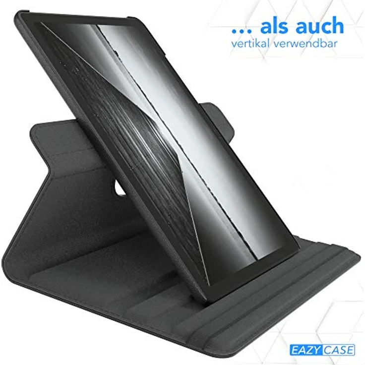 EAZY CASE - Tablet Hülle kompatibel mit Samsung Galaxy Tab A7 - mit Standfunktion, Schutzhülle mit Sleep und Wake Funktion, Tablet Case, Tablet Klapphülle aus Kunst Leder - Uni Schwarz – Bild 5
