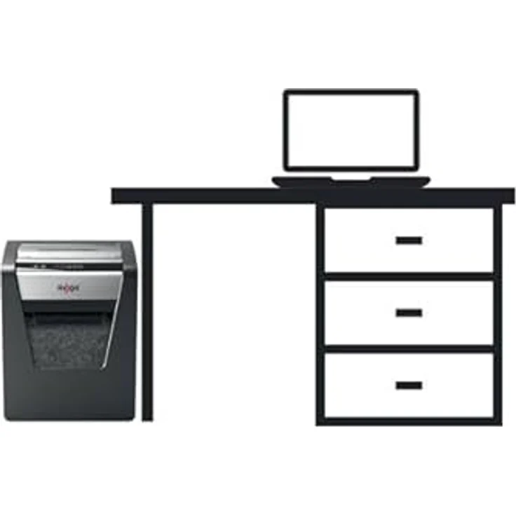 Rexel Aktenvernichter Momentum X415, Sicherheitsstufe P4, Partikelschnitt, 15 Blatt Kapazität, 23L Abfallbehälter, Schwarz, 2104576EU – Bild 2