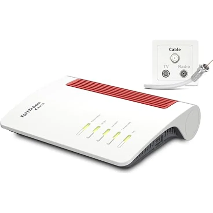 AVM Fritz!Box 6670 Cable (DOCSIS-3.1-Kabelmodem, 2x2 Wi-Fi 7 mit 2.880 MBit/s (5 GHz) und 720 MBit/s (2,4 GHz), Zigbee Integration 1 x 2,5 Gigabit-LAN-Port)